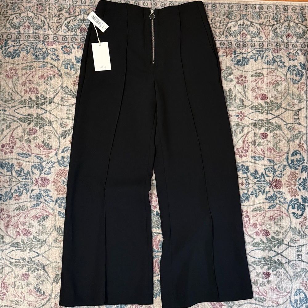 Wilfred Aritzia NOLAY Pant Women’s Black High Waisted Tailored Straight Leg NWT